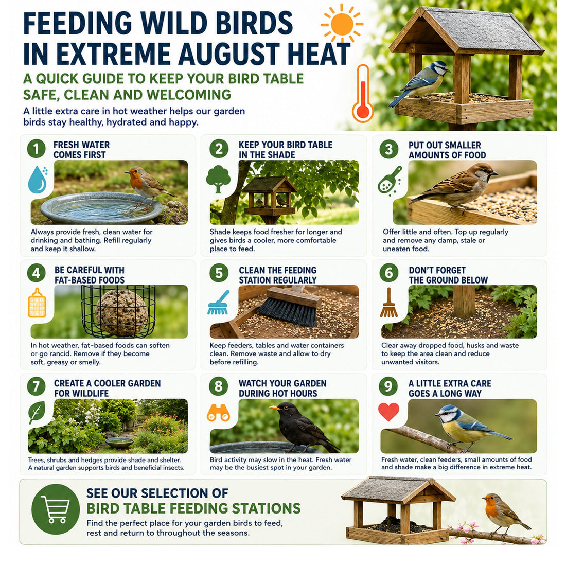 Help Feed Garden Birds During Hot Summer Weather
