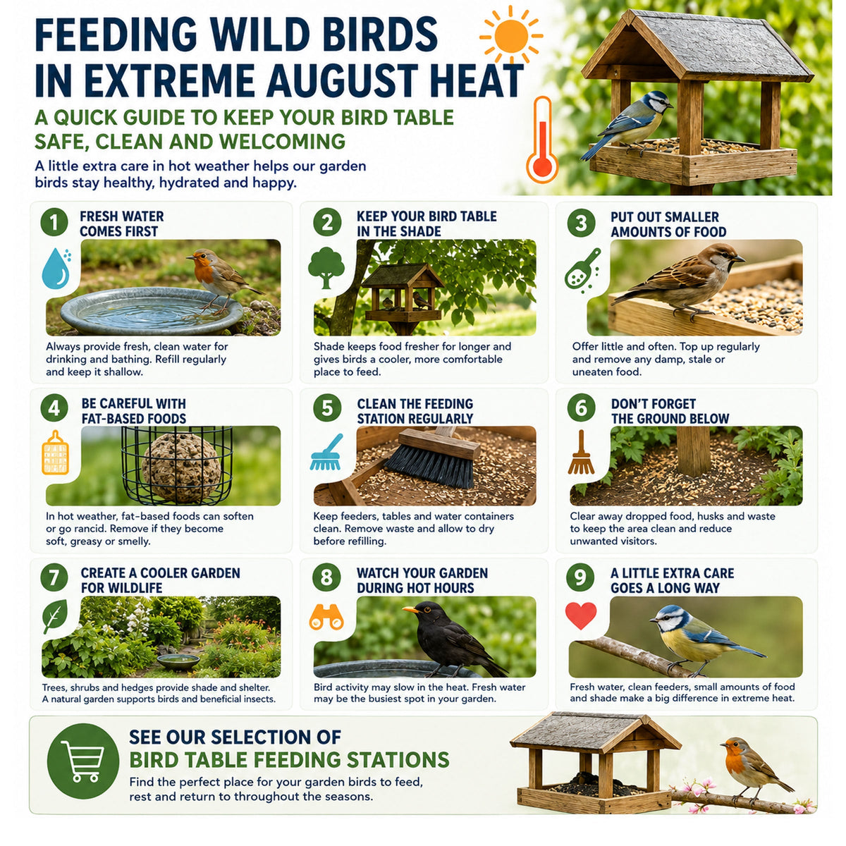 Help Feed Garden Birds During Hot Summer Weather