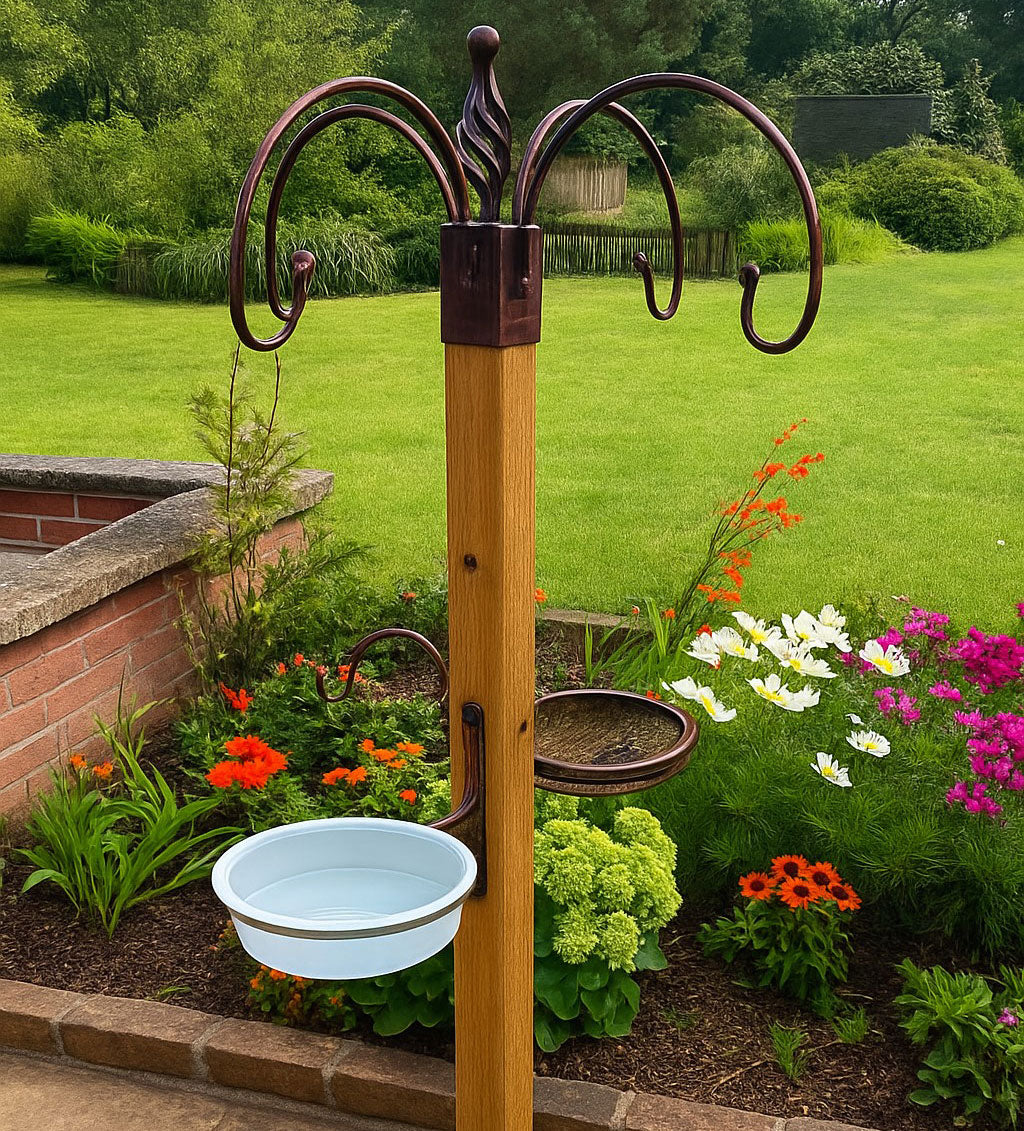 Wooden Bird Feeding Stations