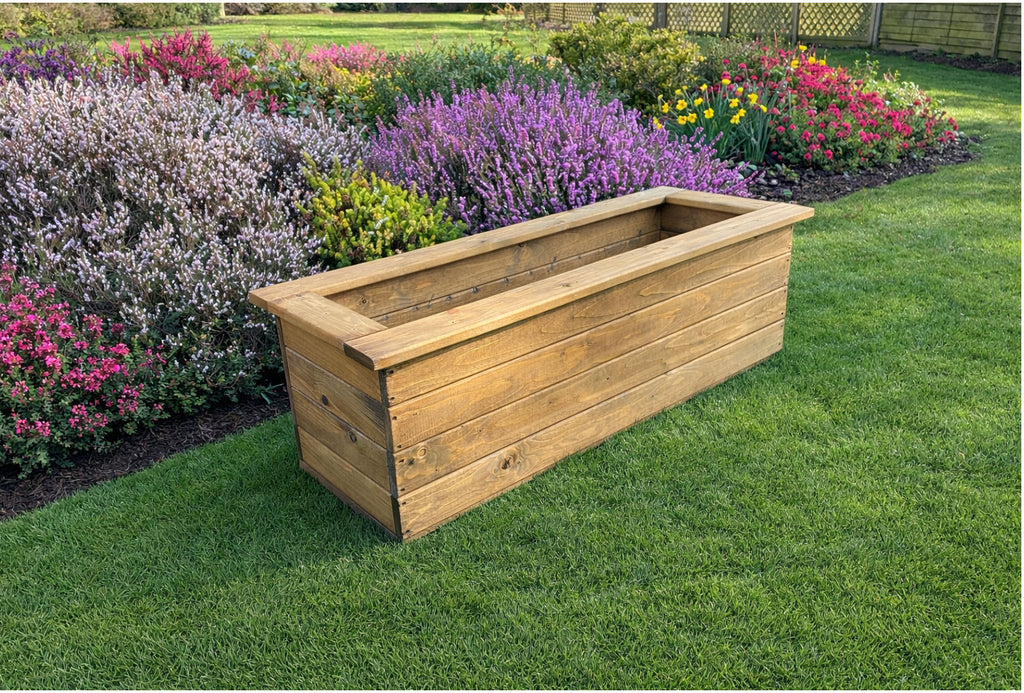 Large Wooden Planter Box - Outdoor Timber Garden & Patio Herb Planters