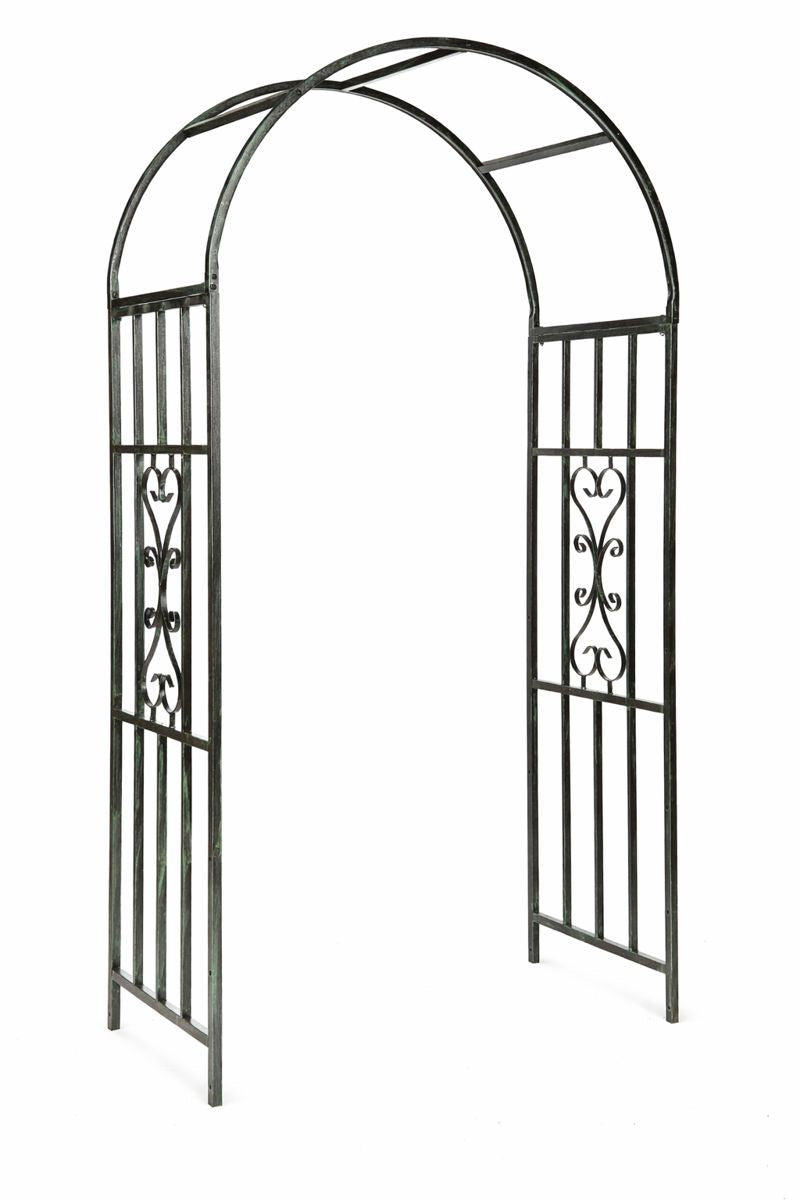 Garden Arch Trellis  Steel Metal Archway with Ground Spikes