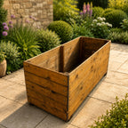 Extra Large Wooden Raised Garden Planters Timber Vegetable Planter Boxes with Drainage Base and Raised Feet – Outdoor Patio Grow Beds