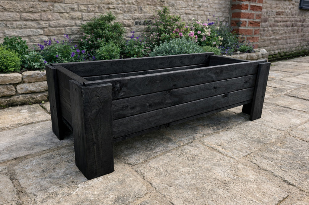 Heavy-Duty Raised Wooden Planter - Fully Assembled Garden Planter Box