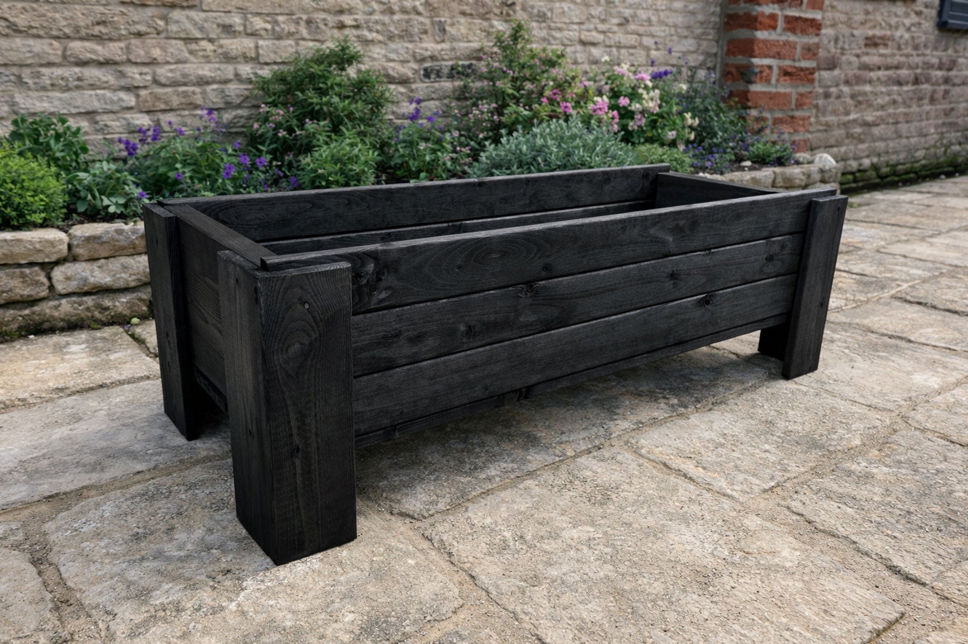 Heavy-Duty Raised Wooden Planter - Fully Assembled Garden Planter Box