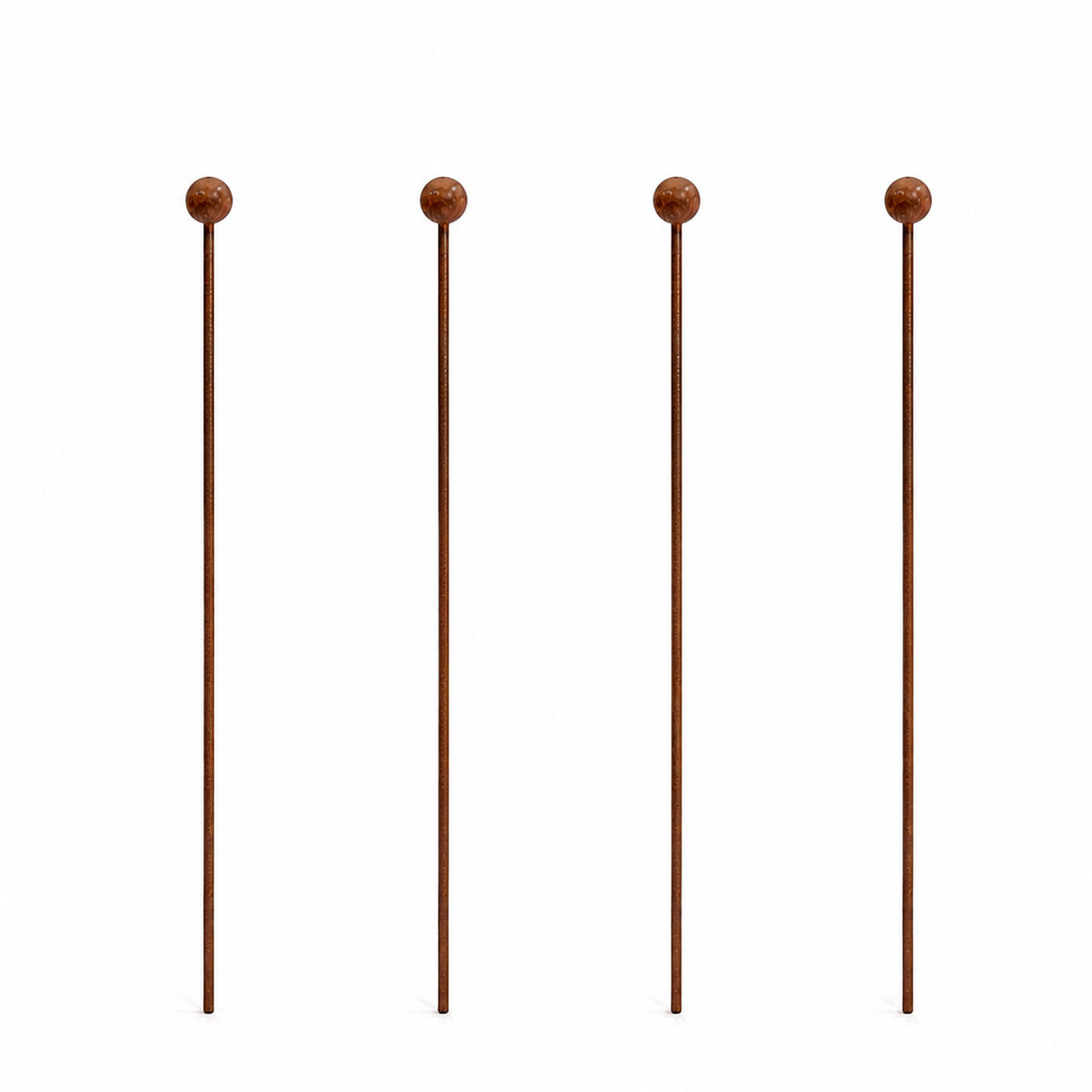 Heavy Duty Rust Plant Stakes 1.25m - 10mm Steel Garden Plant Supports - Pack of 4