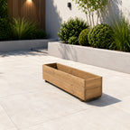 Wooden Window Planter Trough - Fully Assembled Timber Flower &amp; Herb Planter