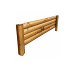 Wooden Garden Edging with Stakes – Decorative Log Style Lawn Border for Flower Beds & Pathways
