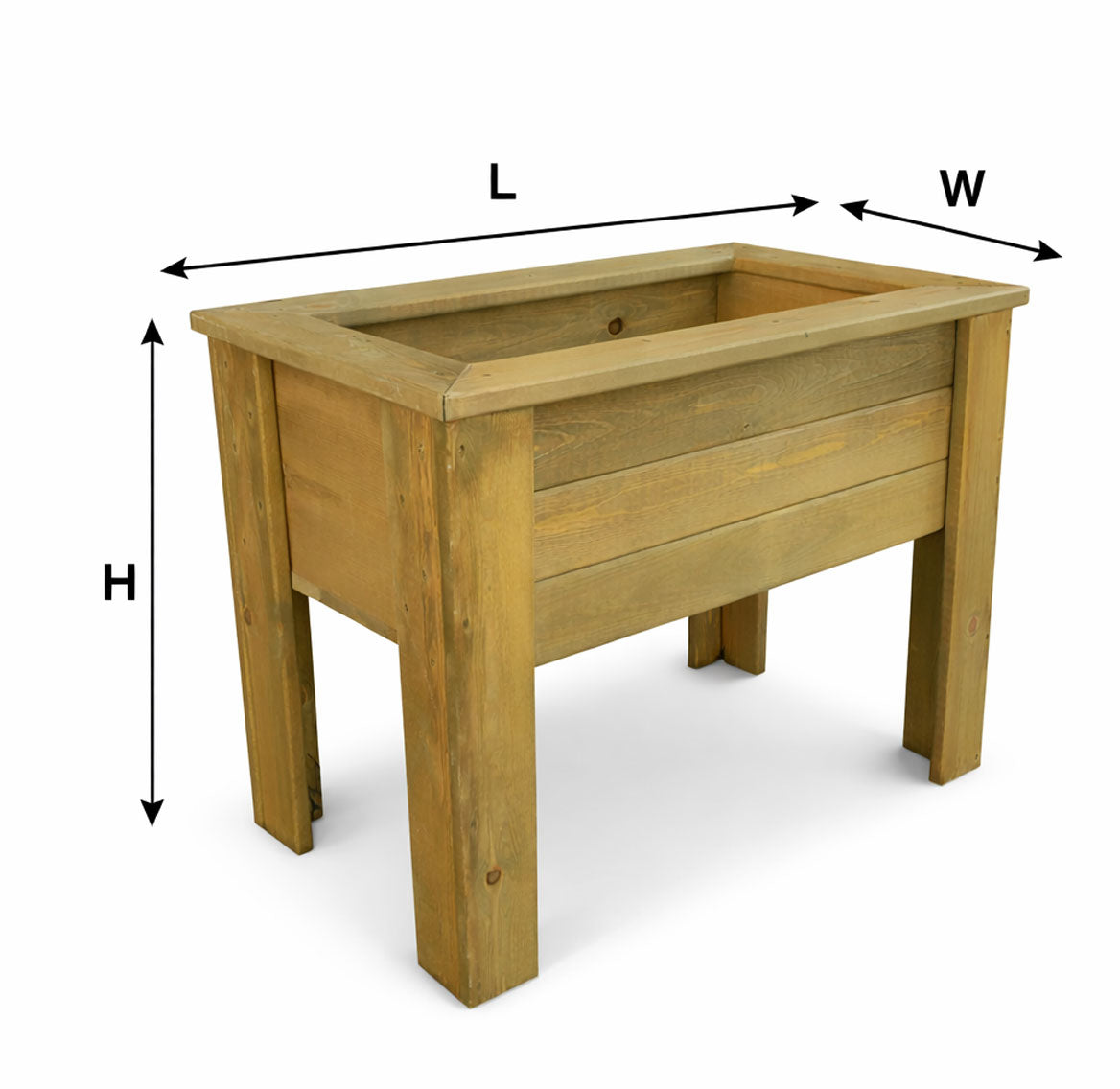 Heavy-Duty Fully Assembled Raised Garden Planter on Legs – Wooden Vegetable & Herb Planter