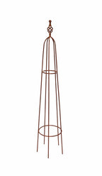 Rust Garden Obelisk - Solid Steel Climbing Plant Support 140cm