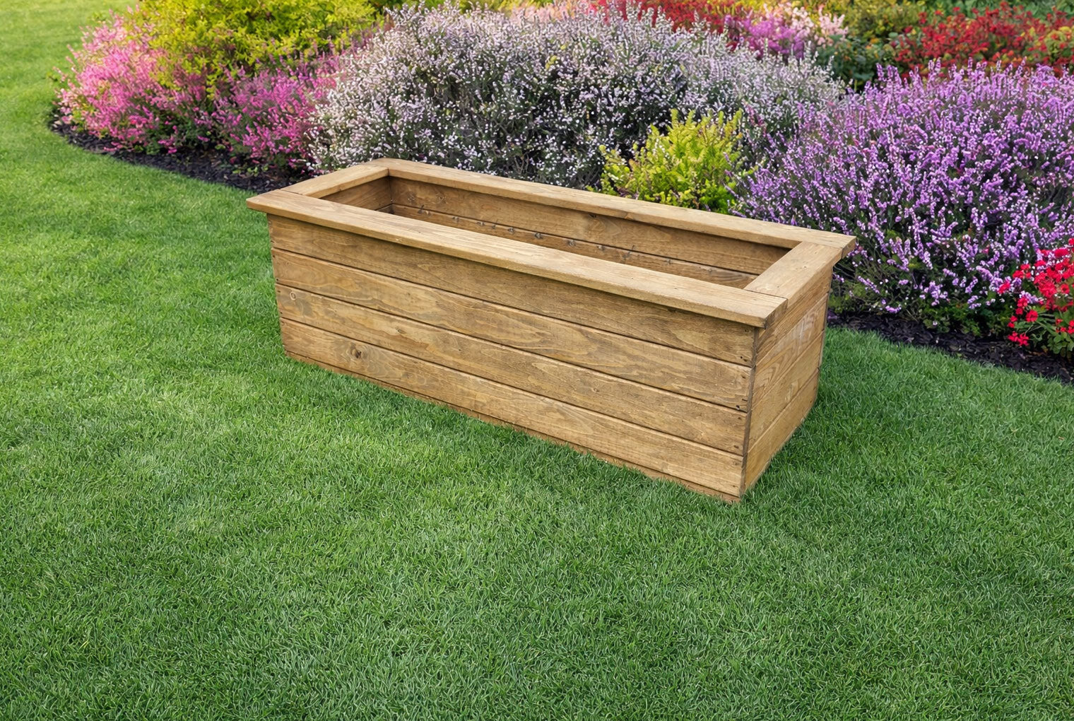 Large Wooden Planter Box - Outdoor Timber Garden & Patio Herb Planters