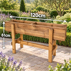 Elevated Wooden Garden Grower 120cm - Large Raised Planting Trough on Legs