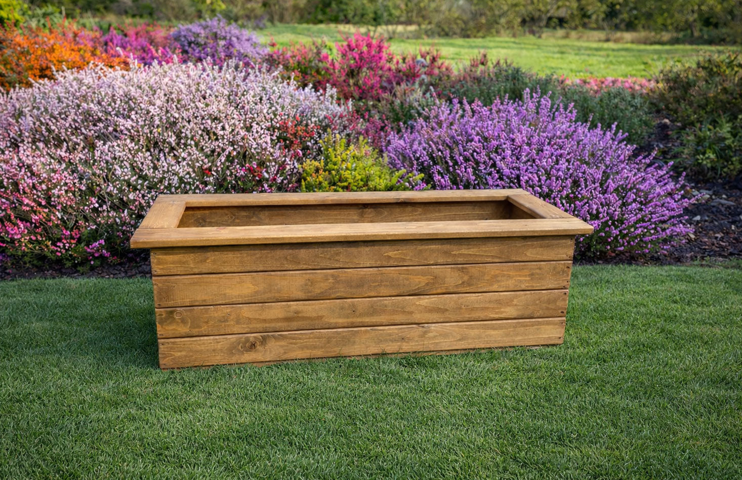 Large Wooden Planter Box - Outdoor Timber Garden & Patio Herb Planters