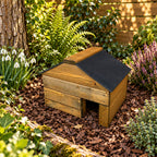 Heavy Duty Hedgehog House  - Solid Wood Garden Hibernation Shelter