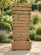 Wooden Planter with Trellis Screening for Climbing Plants & Foliage