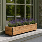 Wooden Window Boxes – Handmade Outdoor Timber Planter Troughs for Flowers, Herbs, Patios & Gardens – Fully Assembled