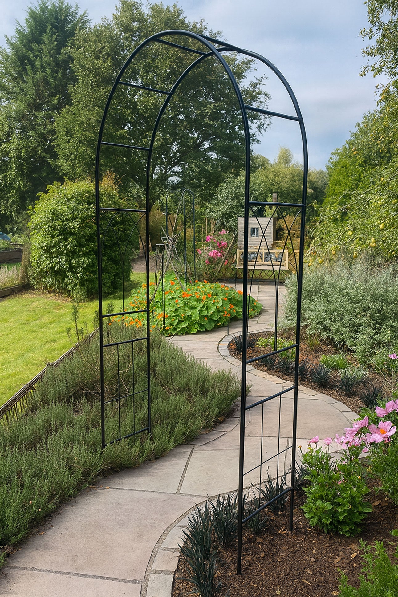 Eigg Metal Garden Arch for for Roses, Clematis & Climbing Plants
