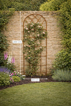 Tall Natural Rust Garden Trellises for Roses - High Climbing Plant Frames