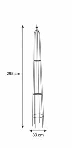 Extra Tall Garden Obelisk - Heavy Duty Metal Climbing Plant Support - Black or Rust