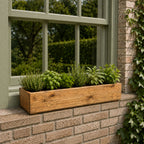 Wooden Window Boxes – Handmade Outdoor Timber Planter Troughs for Flowers, Herbs, Patios & Gardens – Fully Assembled