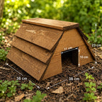 Wooden Hedgehog House Garden Hibernation Shelter Wildlife Habitat Outdoor Winter Home