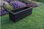 Large Wooden Trough Planters - Black Outdoor Garden & Patio Flower Boxes