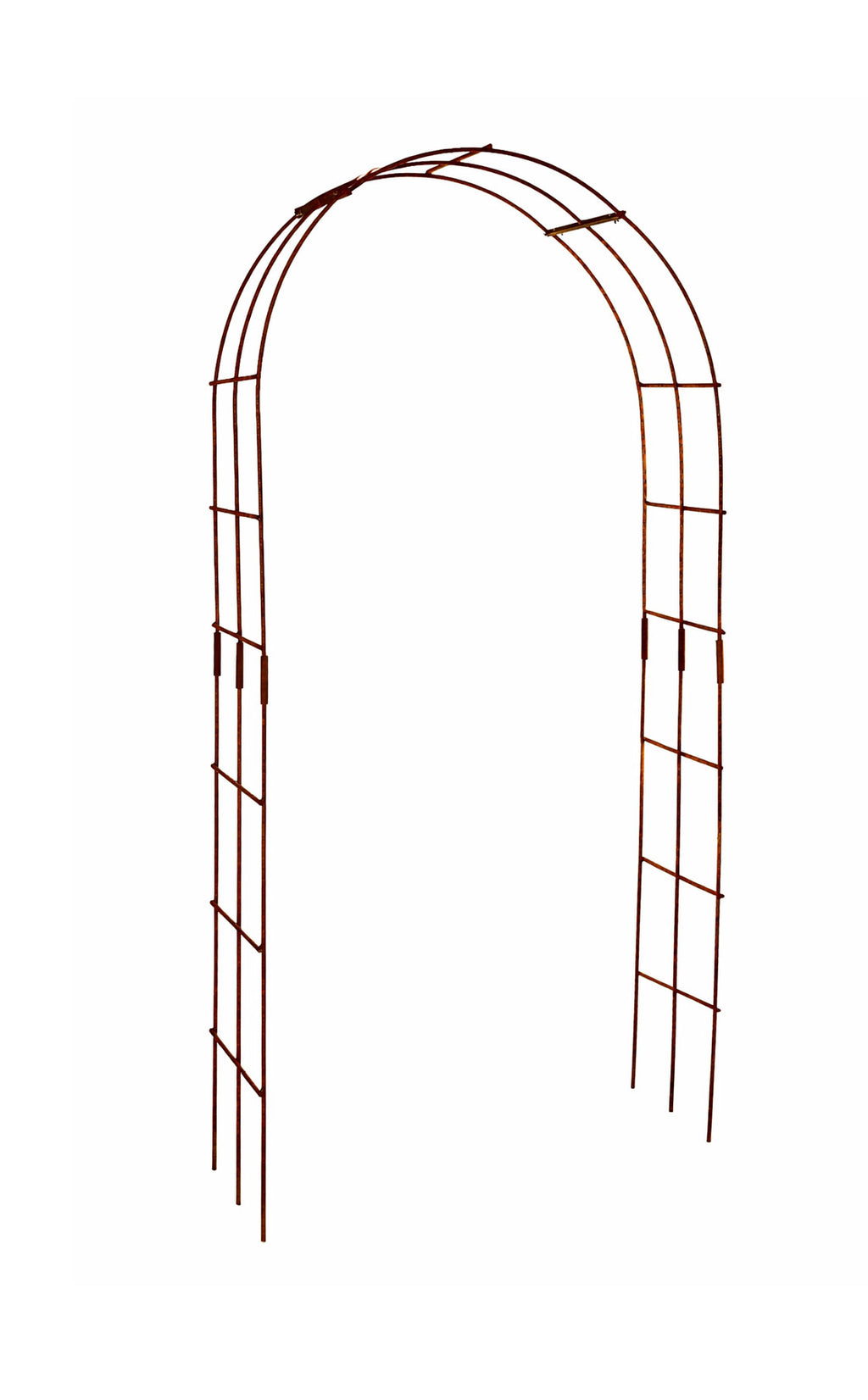 Handmade Heavy Duty Steel Garden Arch - Rustic Natural Rust Finish