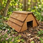 Wooden Hedgehog House Garden Hibernation Shelter Wildlife Habitat Outdoor Winter Home