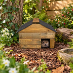 Heavy Duty Hedgehog House  - Solid Wood Garden Hibernation Shelter