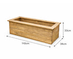 Large Wooden Planter Box - Outdoor Timber Garden & Patio Herb Planters