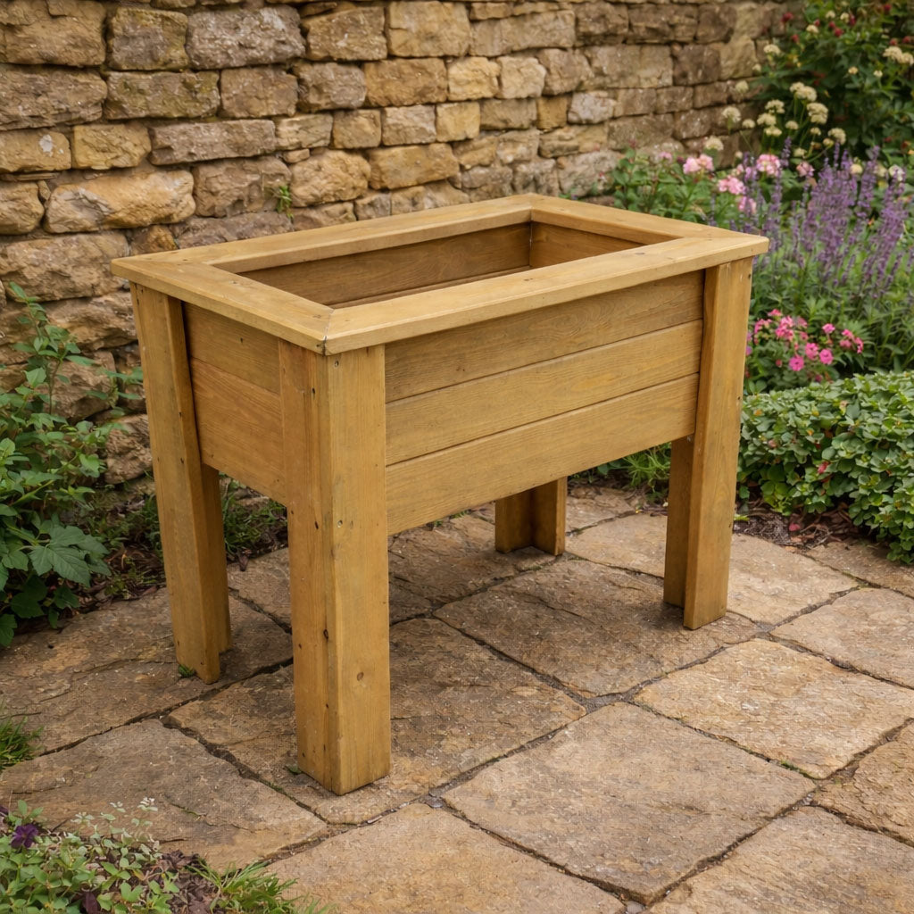 Heavy-Duty Fully Assembled Raised Garden Planter on Legs – Wooden Vegetable & Herb Planter
