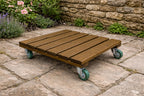 Solid Timber Plant Pot Stand with Wheels - Planter Plant Caddy 3 Sizes