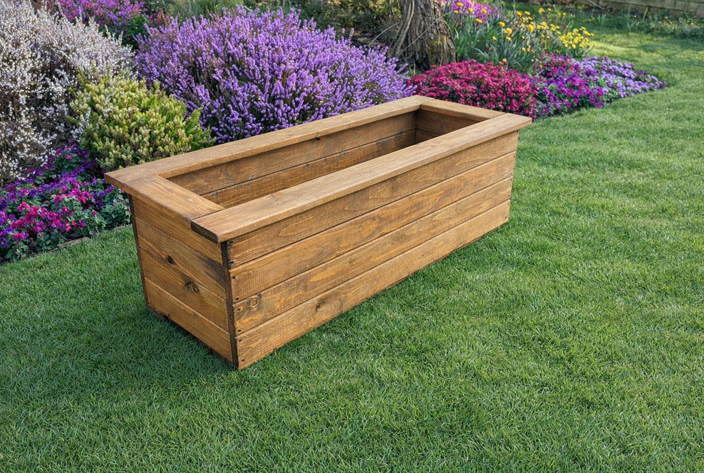 Large Wooden Planter Box - Outdoor Timber Garden & Patio Herb Planters