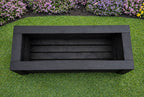 Large Wooden Trough Planters - Black Outdoor Garden & Patio Flower Boxes