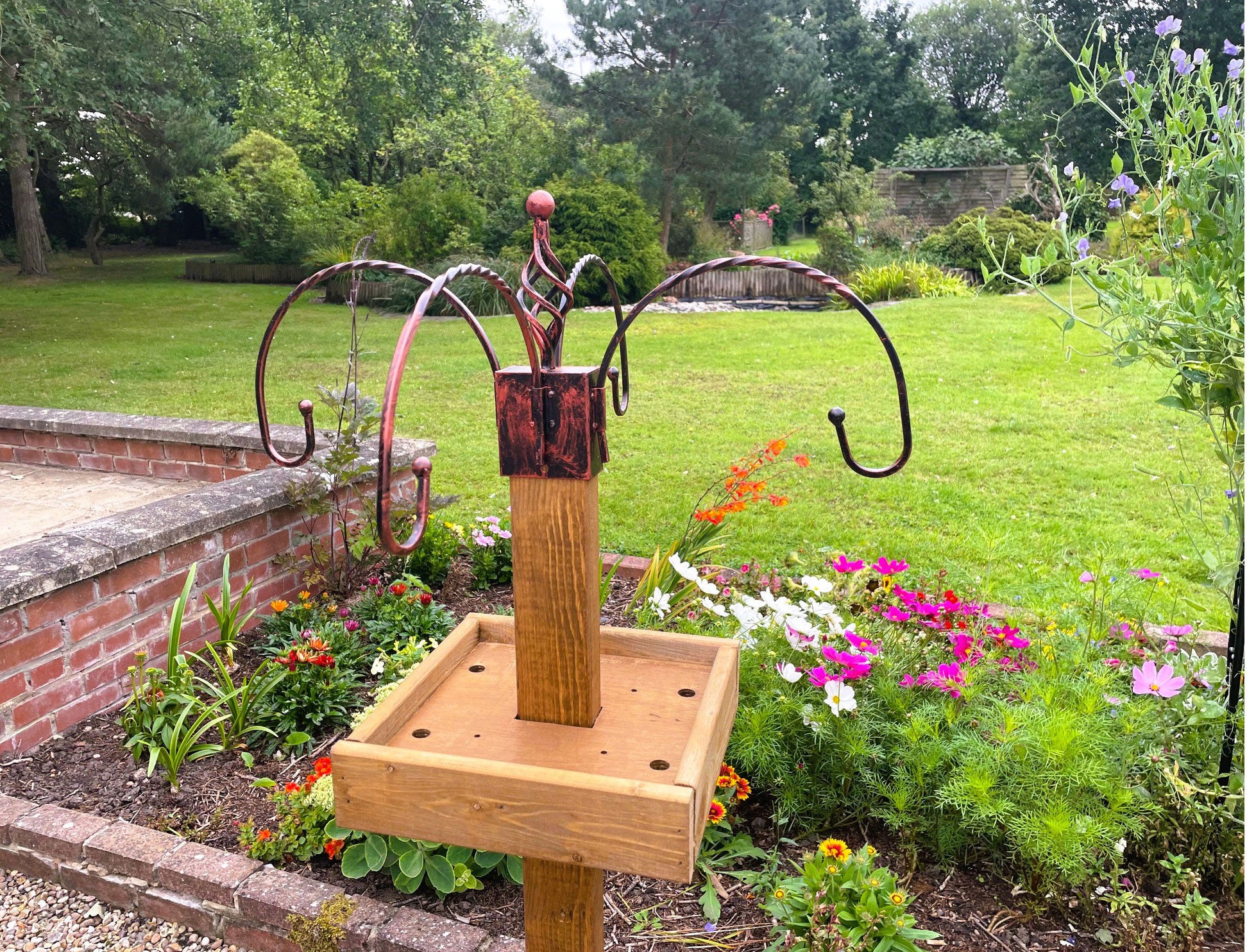 Premium Heavy Duty Bird Feeding Station with 4 Large Hooks for Bird Feeders