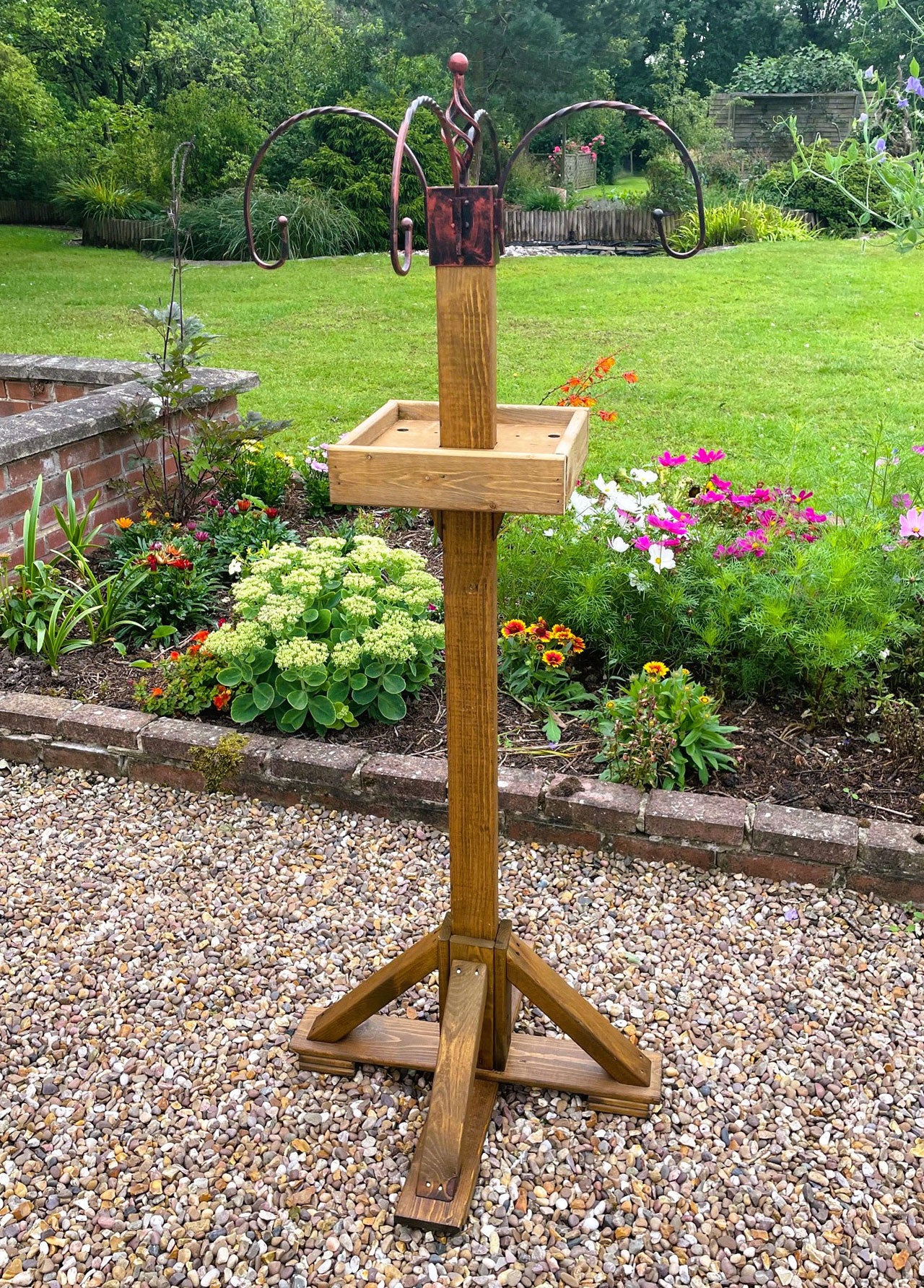 Premium Heavy Duty Bird Feeding Station with 4 Large Hooks for Bird Feeders