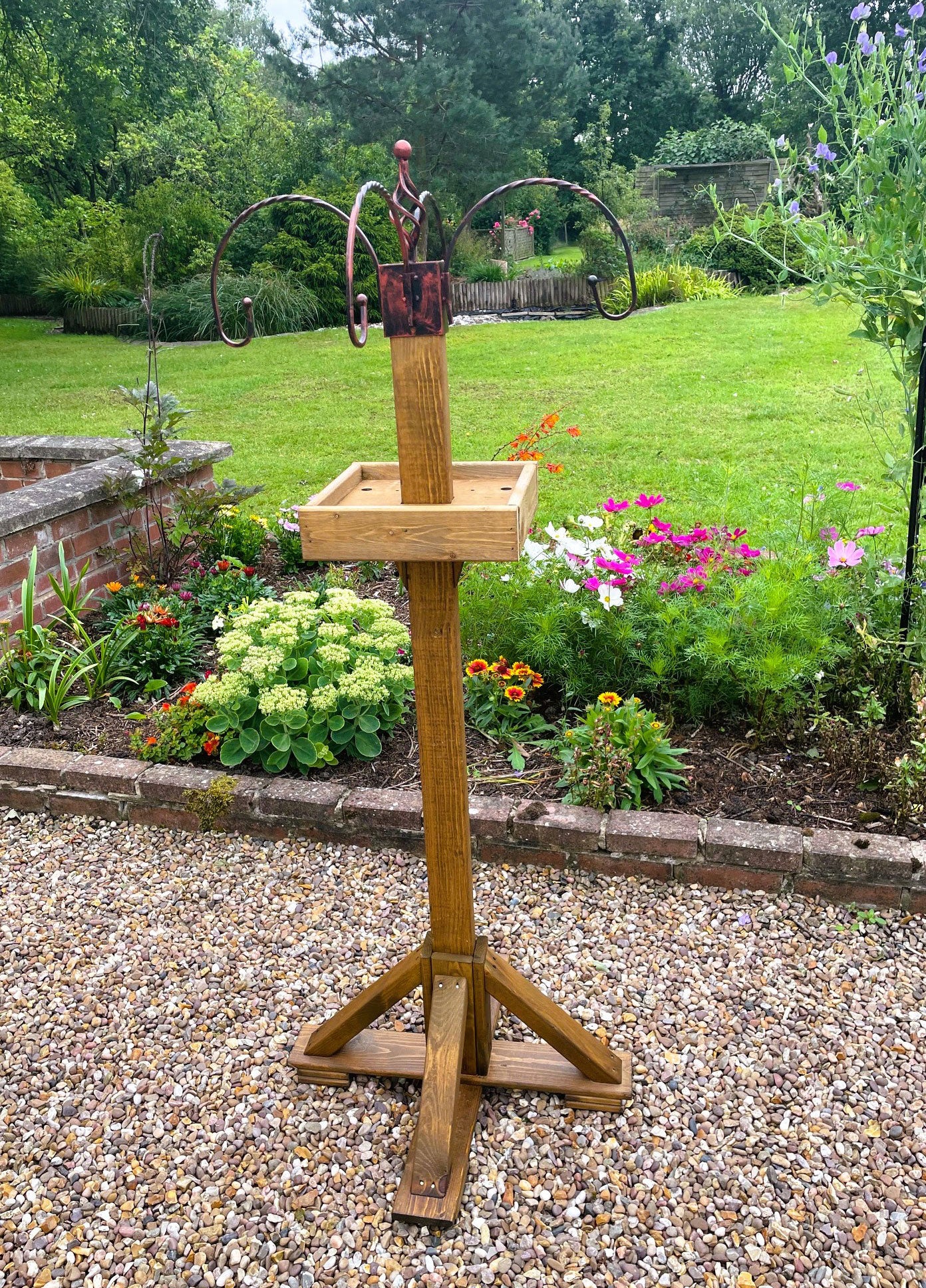 Premium Heavy Duty Bird Feeding Station with 4 Large Hooks for Bird Feeders