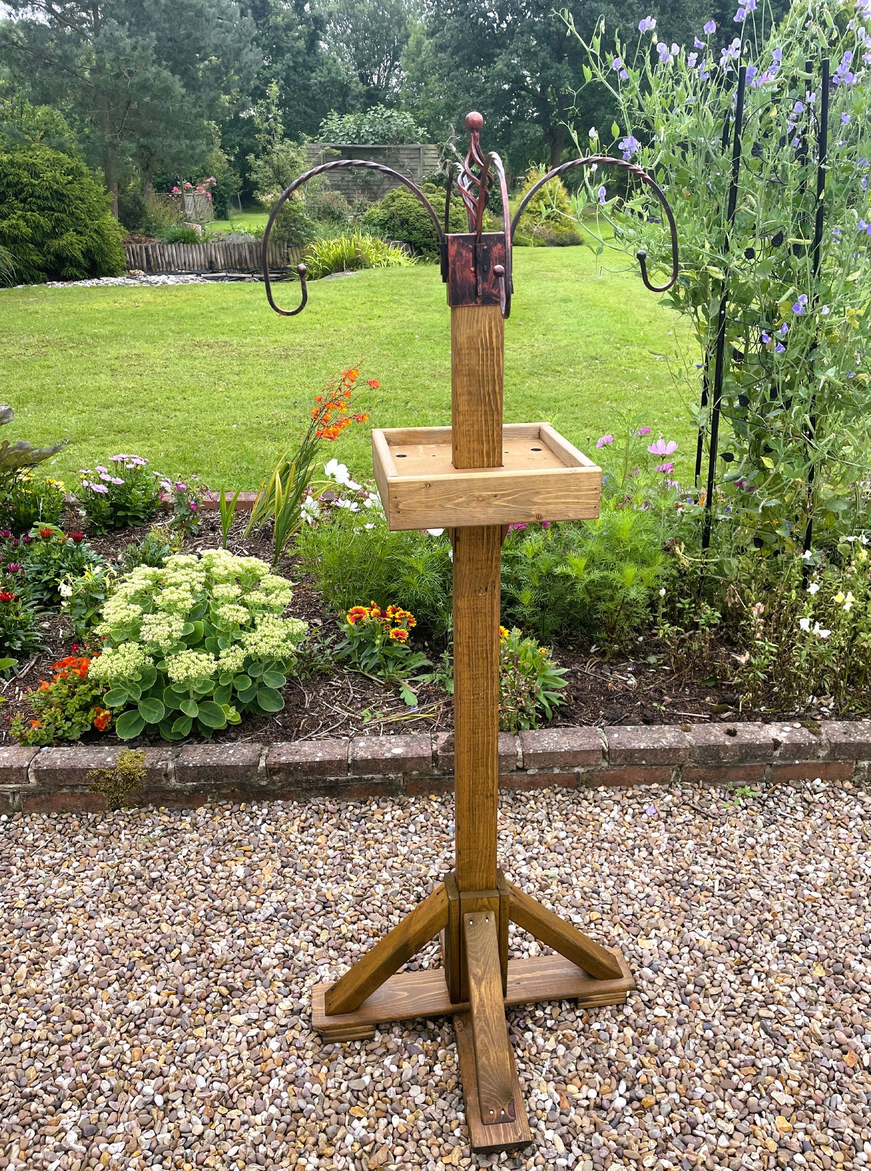 Premium Heavy Duty Bird Feeding Station with 4 Large Hooks for Bird Feeders