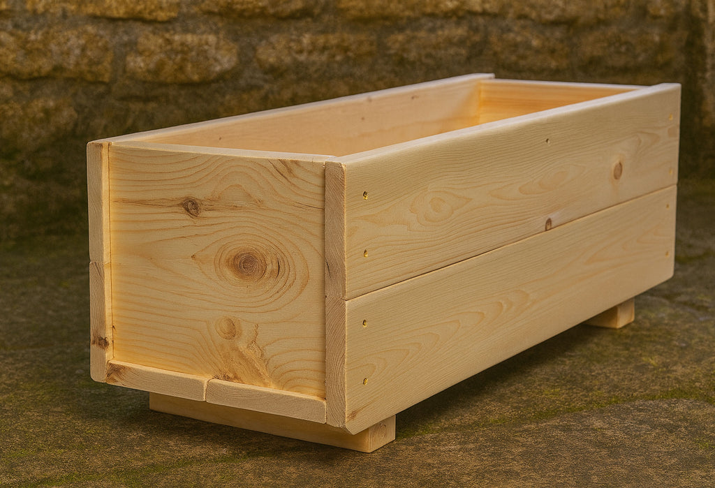 Outdoor Wooden Planter Boxes - Garden Trough Containers Heavy Duty – Available in 7 Sizes