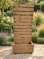 Wooden Planter with Trellis Screening for Climbing Plants & Foliage