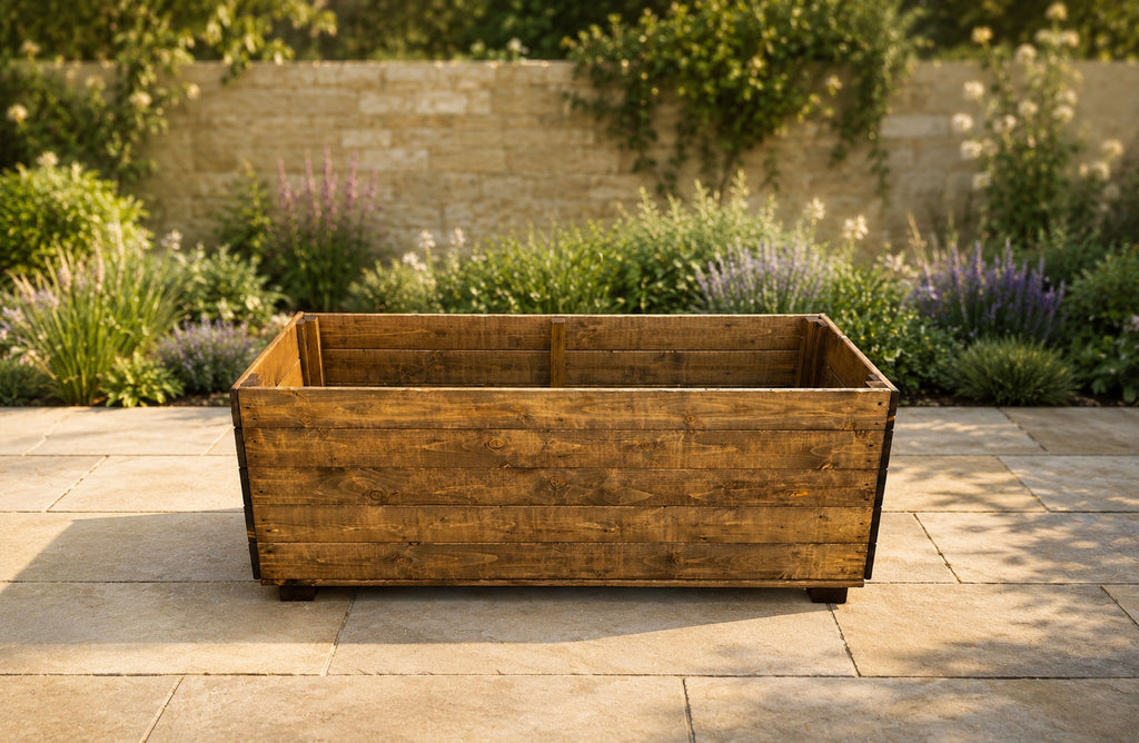 Extra Large Wooden Raised Garden Planters Timber Vegetable Planter Boxes with Drainage Base and Raised Feet – Outdoor Patio Grow Beds