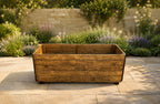 Extra Large Wooden Raised Garden Planters Timber Vegetable Planter Boxes with Drainage Base and Raised Feet – Outdoor Patio Grow Beds