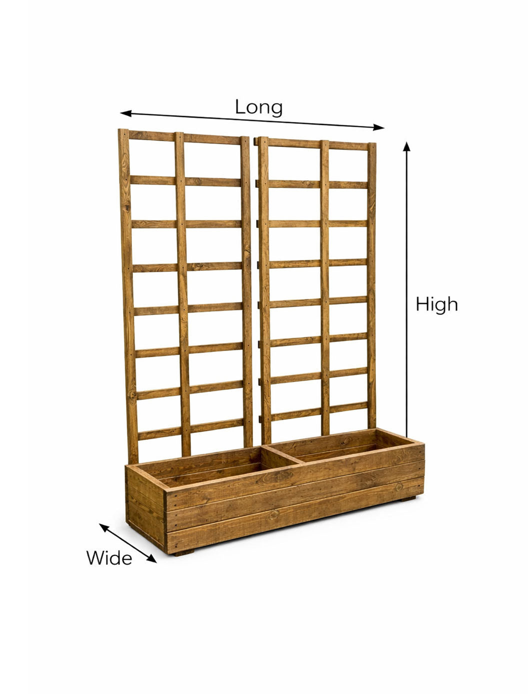 Wooden Planter with Trellis for Gardens & Patios - Choose of 2 Colours