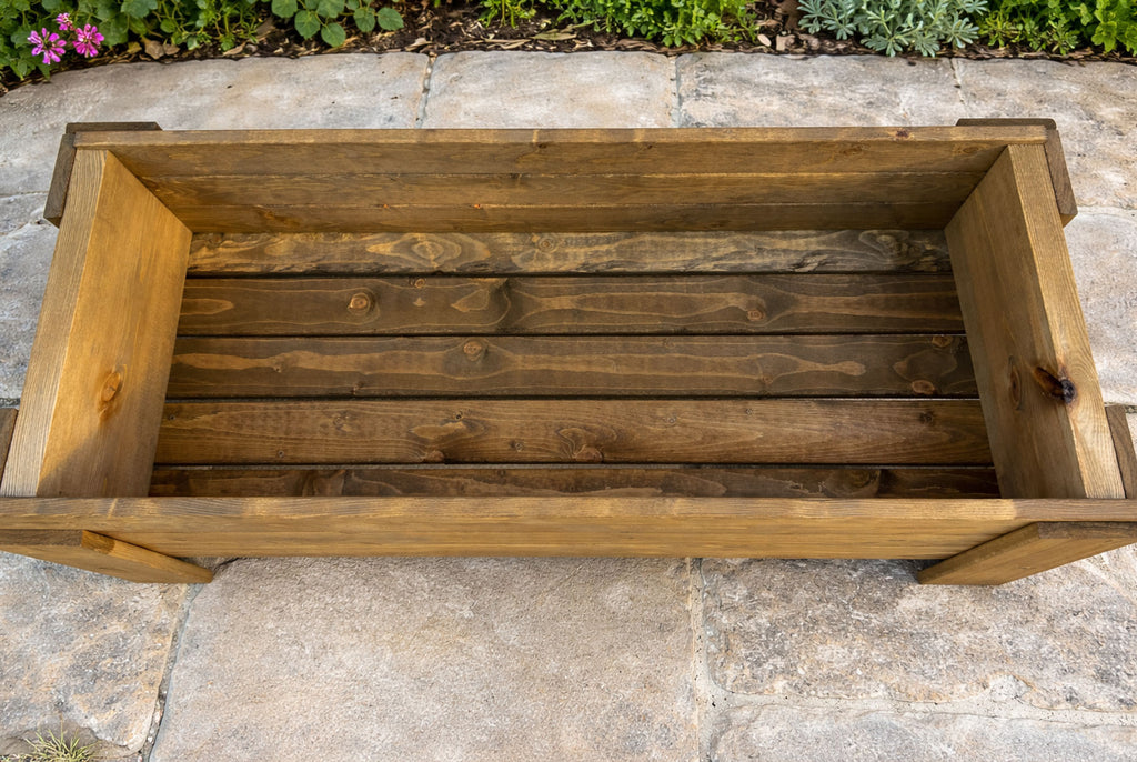 Heavy-Duty Raised Wooden Planter - Fully Assembled Garden Planter Box
