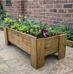 Heavy-Duty Raised Wooden Planter - Fully Assembled Garden Planter Box