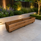 Wooden Window Planter Trough - Fully Assembled Timber Flower &amp; Herb Planter