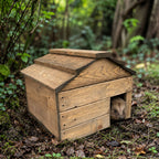 Heavy Duty Wooden Hedgehog House - Garden Hibernation Shelter with Removable Roof & Solid Wooden Floor