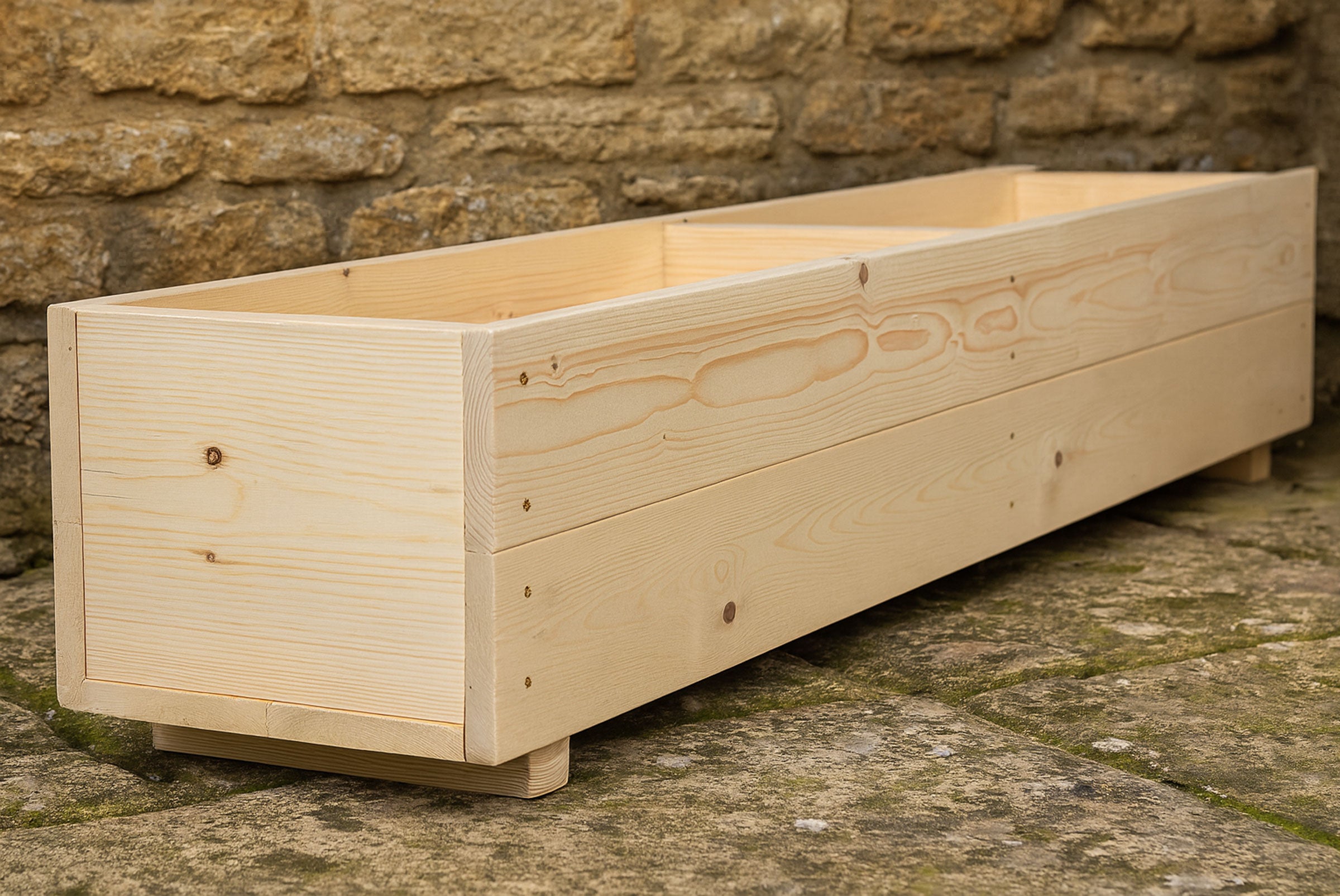 Outdoor Wooden Planter Boxes - Garden Trough Containers Heavy Duty – Available in 7 Sizes