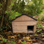 Heavy Duty Wooden Hedgehog House - Garden Hibernation Shelter with Removable Roof & Solid Wooden Floor