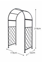 Metal Garden Archway Lattice Durable Square - Section Steel Arch for Climbing Plants