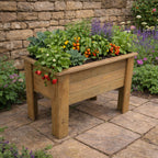 Heavy-Duty Fully Assembled Raised Garden Planter on Legs – Wooden Vegetable & Herb Planter